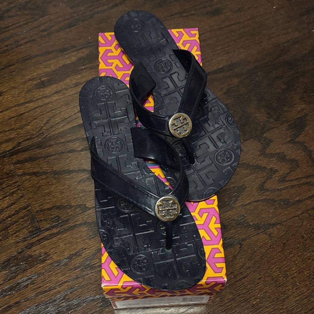 Tory Burch Black Flip Flops
